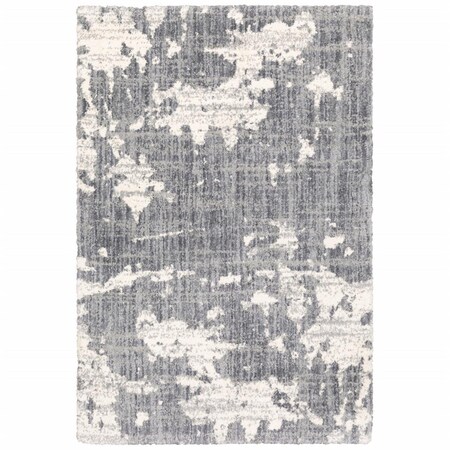 Palacedesigns 5 x 8 ft. Grey & Ivory Grey Matter Area Rug - Grey - 5 x 8 ft. PA3090761